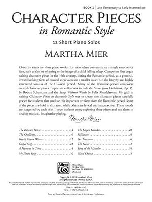 Character Pieces in Romantic Style, Book 1: 12 Short Piano Solos,Used