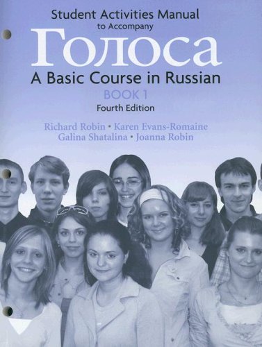 Golosa: Book 1: Student Activities Manual (Russian Edition),Used