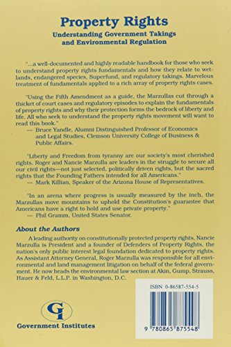 Property Rights: Understanding Government Takings and Environmental Regulation,Used