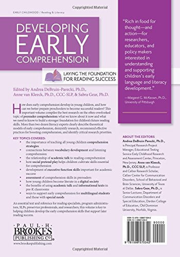Developing Early Comprehension: Laying the Foundation for Reading Success,Used