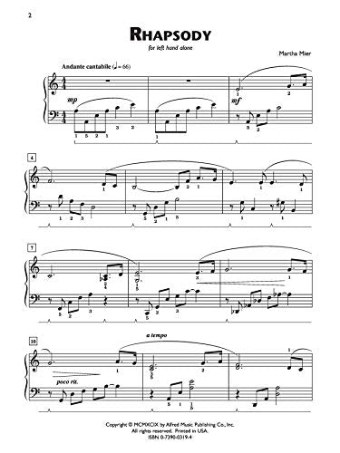 Rhapsody (for left hand alone): Sheet (Signature Series),Used