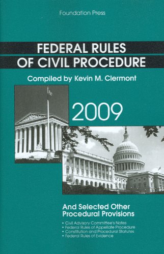 Federal Rules of Civil Procedure and Selected Other Procedural Provisions, 2009 Edition,Used