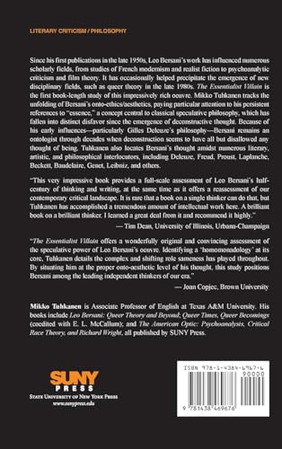 The Essentialist Villain: On Leo Bersani,Used