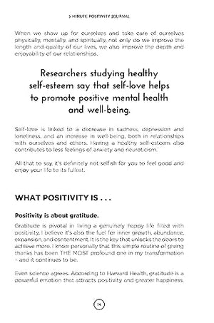 3 Minute Positivity Journal: Boost Your Mood. Train Your Mind. Change Your Life.,Used
