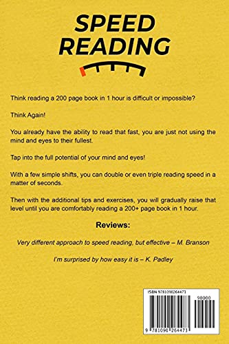 Speed Reading: Learn To Read A 200+ Page Book In 1 Hour,New