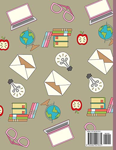 Primary composition notebook: Library Back to school pattern Story Paper to write in for students 120 pages (8.5 x 11 Inch).,Used
