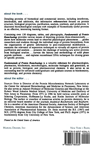 Fundamentals of Protein Biotechnology (Biotechnology and Bioprocessing),Used