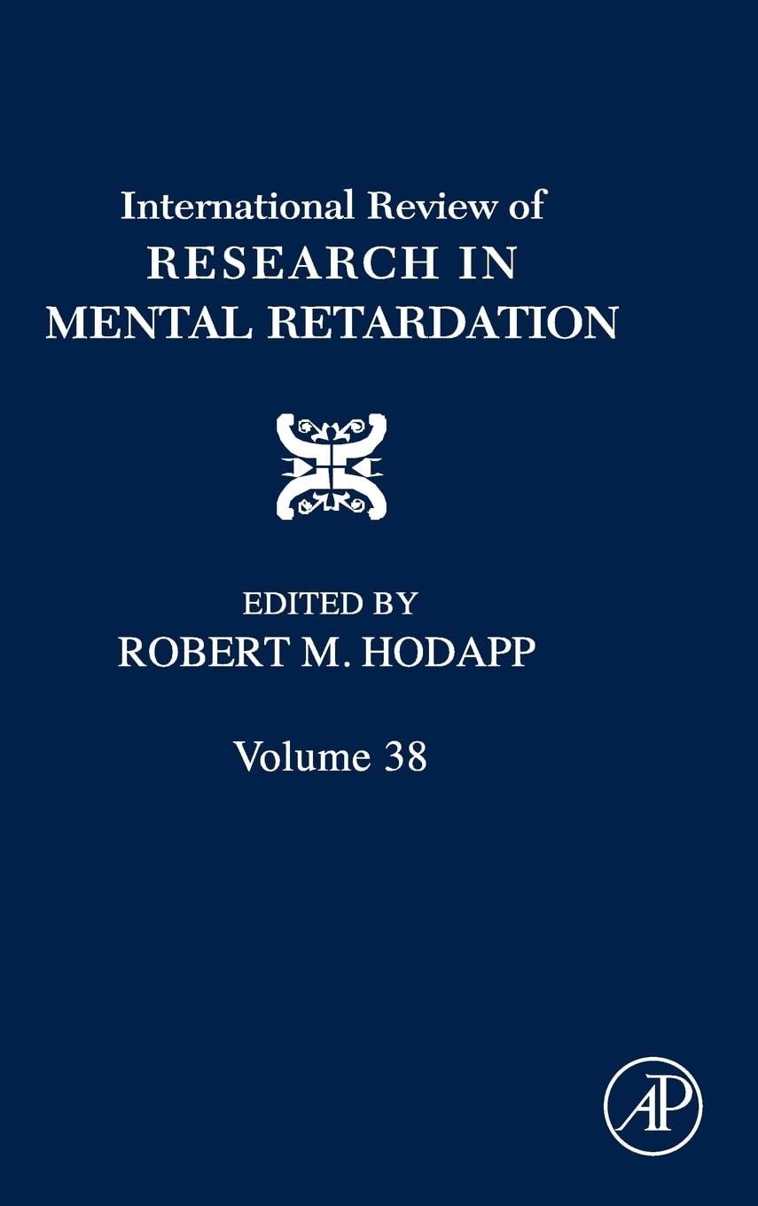 International Review of Research in Mental Retardation (Volume 38),Used