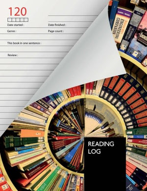 Reading Log: Readers Journal For 120 Books | 124 Pages | Cream Paper | Large (8.5'X11'),New