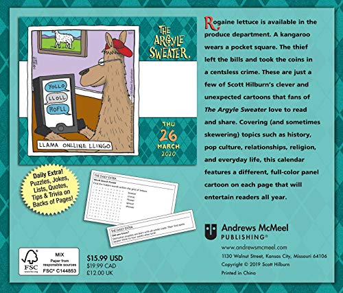 The Argyle Sweater 2020 DaytoDay Calendar,Used