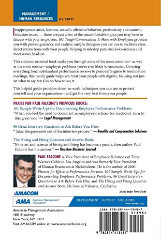 101 Tough Conversations To Have With Employees: A Manager'S Guide To Addressing Performance, Conduct, And Discipline Challenges,Used