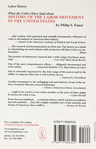 History Of The Labor Movement In The United States: Postwar Struggles 1918 1920 (008) (History Of The Labor Movement, 8),New