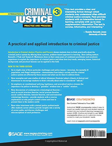 Introduction to Criminal Justice: Practice and Process,Used
