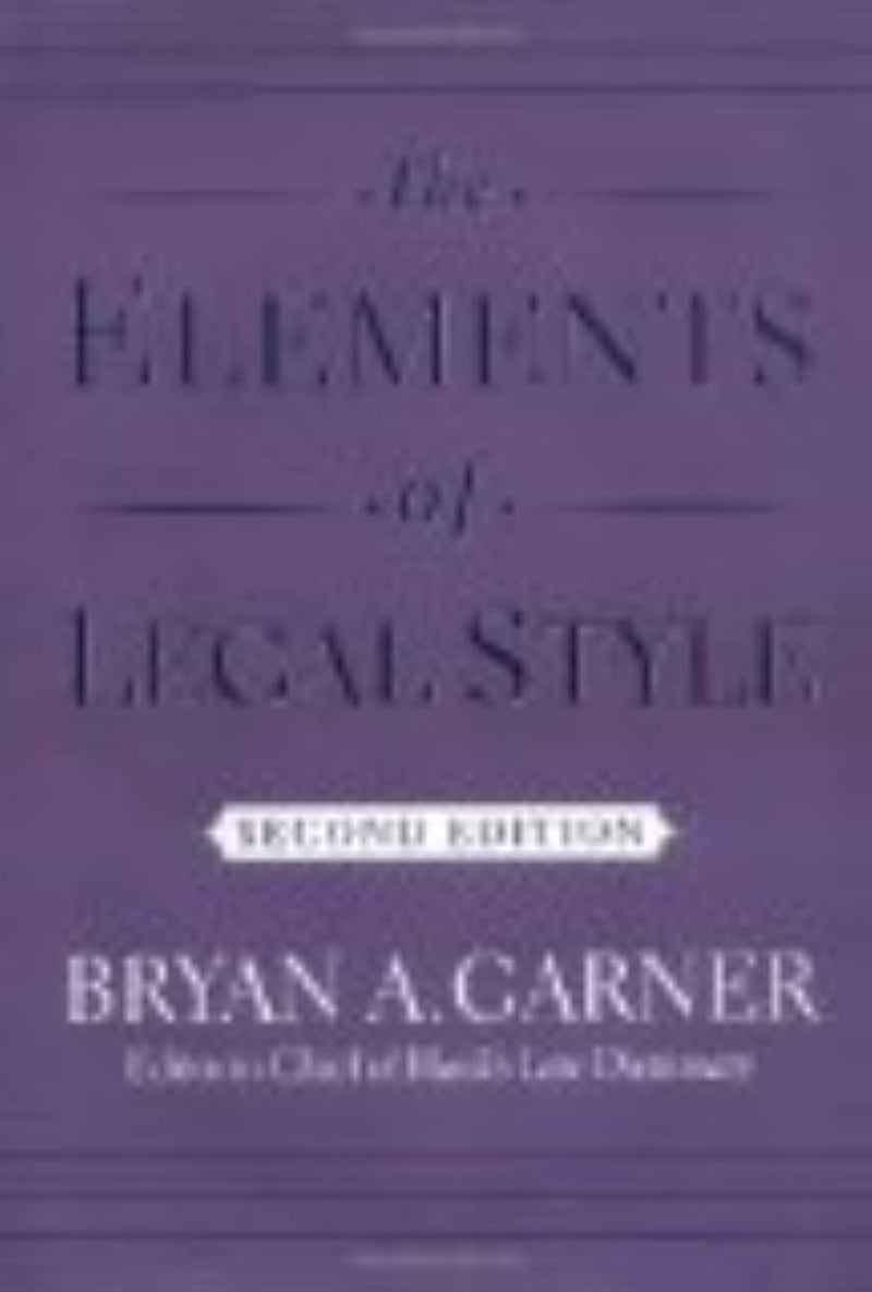 The Elements Of Legal Style,Used