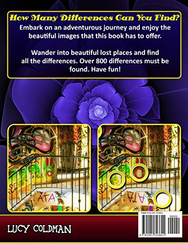 Supreme Spot the Difference Book for Adults: Lost Places Picture Puzzles: Spot the Difference Puzzle Books for Adults. Photo Puz,Used
