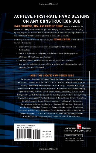 Hvac Equations, Data, And Rules Of Thumb, 2Nd Ed.,Used