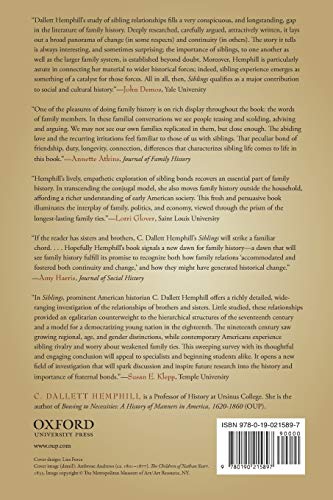 Siblings: Brothers and Sisters in American History,Used