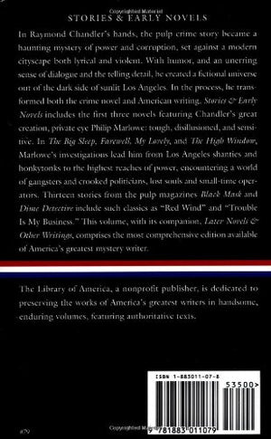 Raymond Chandler: Stories and Early Novels: Pulp Stories / The Big Sleep / Farewell, My Lovely / The High Window (Library of Ame,Used