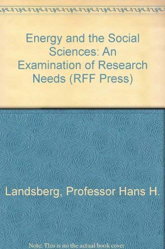 Energy and the Social Sciences (RFF Press),Used