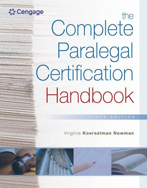The Complete Paralegal Certification Handbook (MindTap Course List),Used