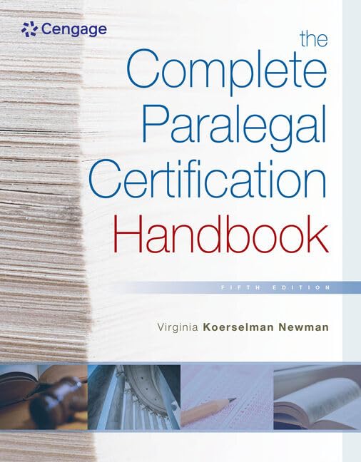 The Complete Paralegal Certification Handbook (MindTap Course List),Used