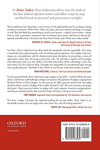 Point Taken: How to Write Like the World's Best Judges,Used