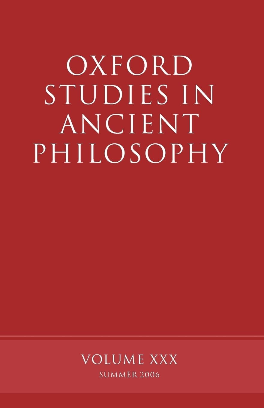Oxford Studies In Ancient Philosophy
