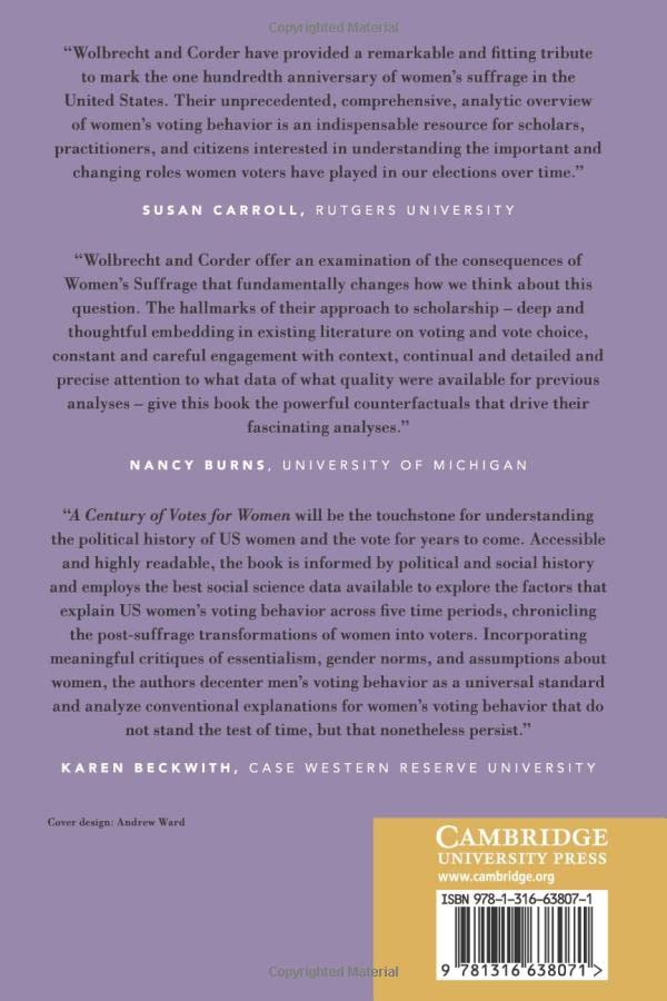 A Century of Votes for Women: American Elections Since Suffrage,Used
