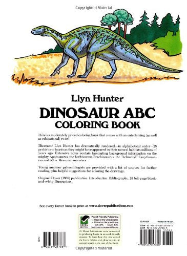 Dinosaur ABC Coloring Book (Dover Alphabet Coloring Books),Used