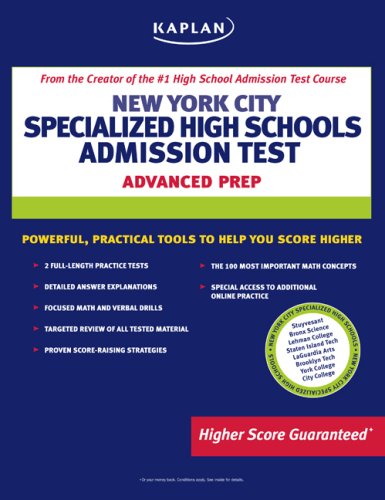 Kaplan New York City Specialized High Schools Admissions Test, Advanced Prep,Used