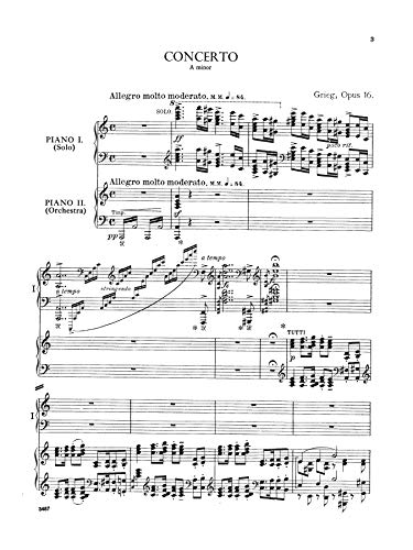 Piano Concerto in A Minor, Op. 16 (Kalmus Edition),Used
