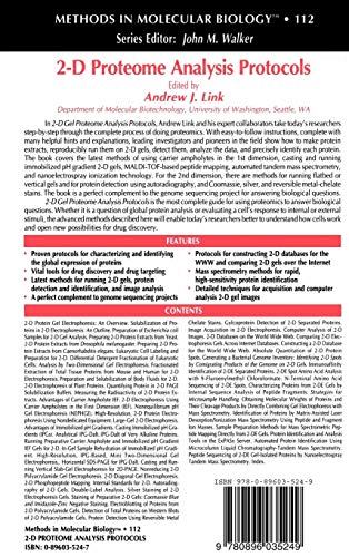 2D Proteome Analysis Protocols (Methods in Molecular Biology, 112),Used