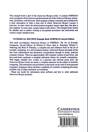 Numerical Recipes Example Book (FORTRAN) 2nd Edition,New