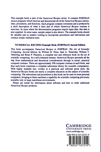 Numerical Recipes Example Book (FORTRAN) 2nd Edition,New