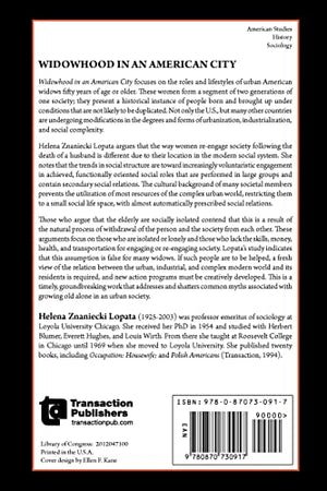 Widowhood in an American City,Used