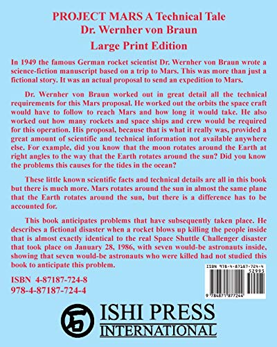 Project Mars A Technical Tale Dr. Wernher von Braun,Used