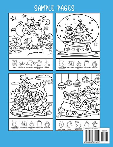 Hidden Picture Book for Kids, Christmas Hunt Seek And Find Coloring Activity Book: A Creative Christmas activity books for child,Used