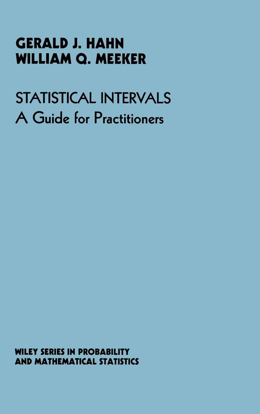 Statistical Intervals: A Guide for Practitioners,Used
