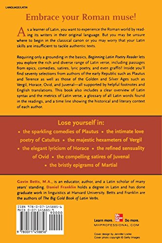 Beginning Latin Poetry Reader: 70 Selections from the Great Periods of Roman Verse and Drama (Latin Readers (McGrawHill)),Used