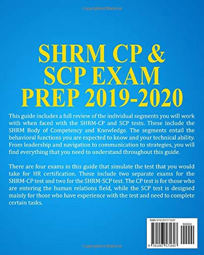 SHRM CP & SCP Exam Prep 20192020: A 2in1 Study Guide with 640 Test Questions and Answers for the Society for Human Resource M,Used