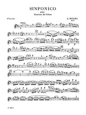 Sinfonica Opus 12: For Four Flutes (Kalmus Edition),Used
