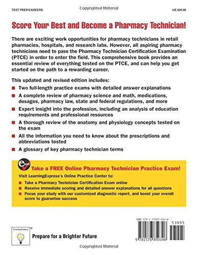 Pharmacy Technician Exam,Used
