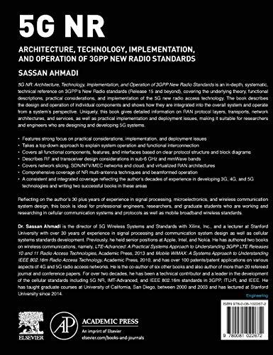 5G NR: Architecture, Technology, Implementation, and Operation of 3GPP New Radio Standards,Used