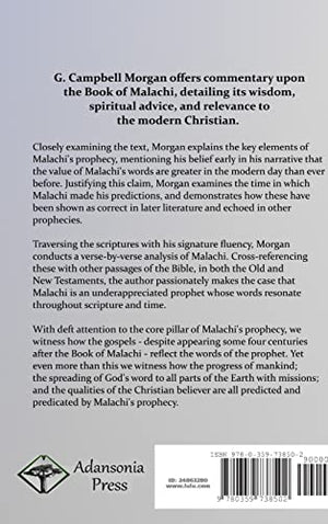 Malachi's Message to the Men of Today: A Bible Study of Old Testament Prophecy (Hardcover),Used