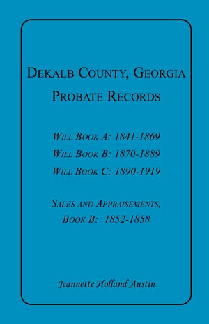 DeKalb County, Georgia, Probate Records,Used