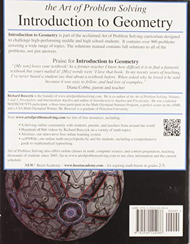 AoPS Introduction to Geometry Book - Essential Concepts for Students