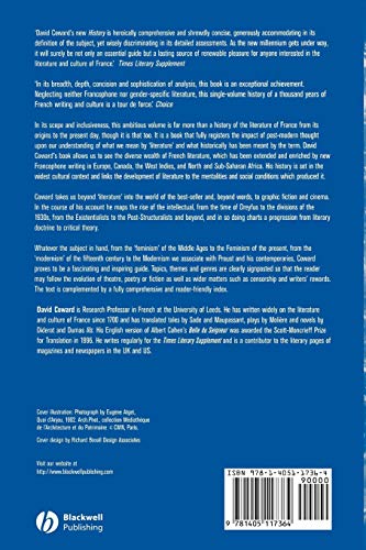 A History of French Literature from Chanson de Geste to Cinema,Used