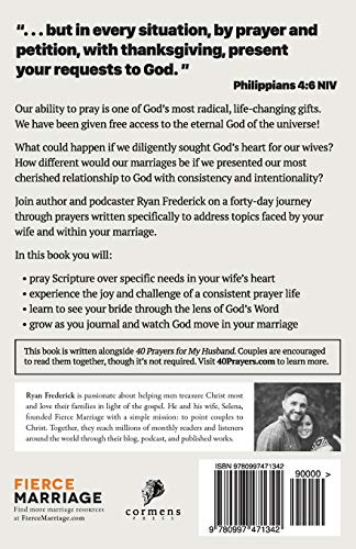 40 Prayers for My Wife: Drawing Near to God for the Woman You Love (The 40Day Prayer Journey),Used