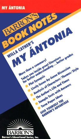 Willa Cather'S My Antonia (Barron'S Book Notes),New