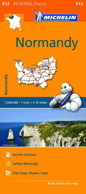 Michelin Regional Maps: France: Normandy Map 513 (Michelin Regional France, 513),Used